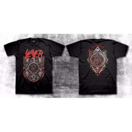 SLAYER  - World Domination Tour 2013-2014 - Remera