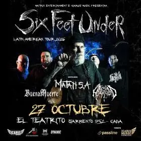 Six Feet Under en Argentina 2026 | Chris Barnes en El Teatrito