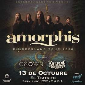 Amorphis en Argentina 2026: Borderland Tour en El Teatrito