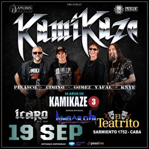 Entradas Kamikaze 2026 | 35 años en El Teatrito