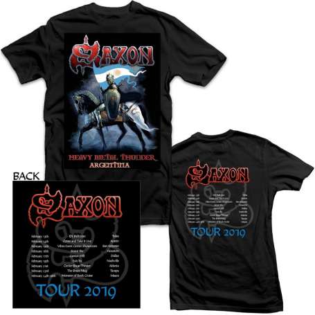 SAXON - Tour 2019 Remera Heavy Metal Thunder